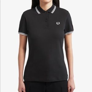 Fred Perry Twin Tipped Black Polo Shirt